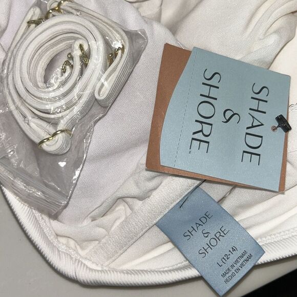 Shade & Shore White Swimwear(Size L 12-14) - Picture 5 of 6